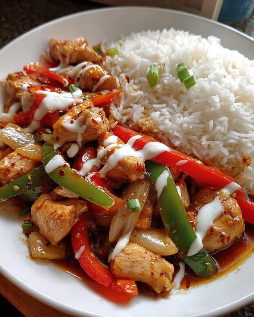 sweet spicy chicken stir fry