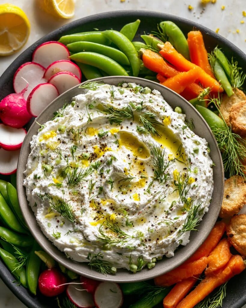 Cottage Cheese Spring Veggie Dip Board Recipe