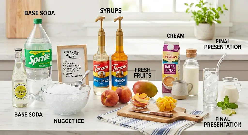 Peach Mango Dirty Soda Recipe