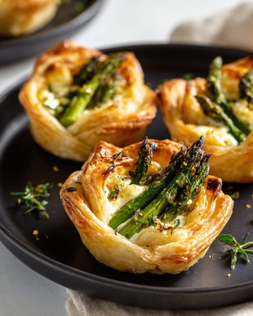 Spring Tart Options Puff Pastry Spring Tarts with Brie and Asparagus