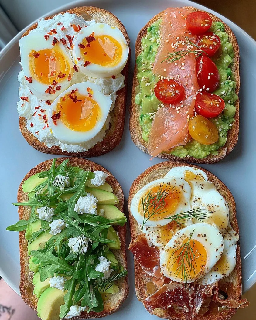 Easy Gourmet Brunch Toasts with Four Decadent Cafe Flavors