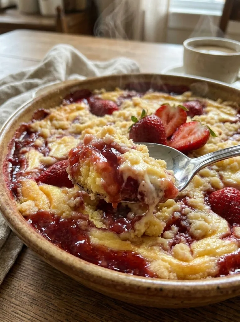 Strawberry Cheesecake Dump Cake