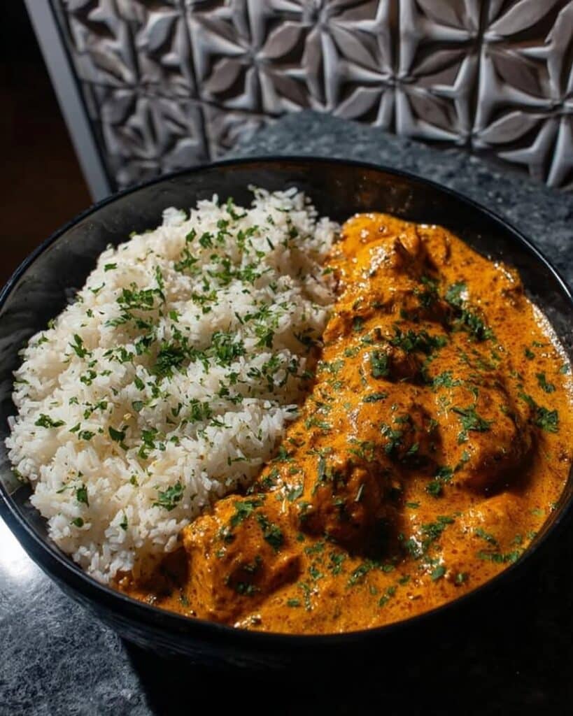 Ultimate Creamy Butter Chicken Rice Bowl Recipe